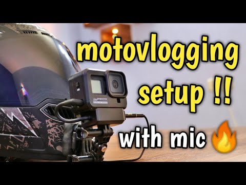 How to mount your GoPro/Action Camera on Helmet with Mic | Motovlogging Setup 🔥