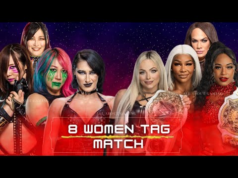 WWE 2K24 - Rhea Ripley Kairi Sane Asuka Iyo Sky VS Bianca Belair Jade Cargill Nia Jax Liv Morgan