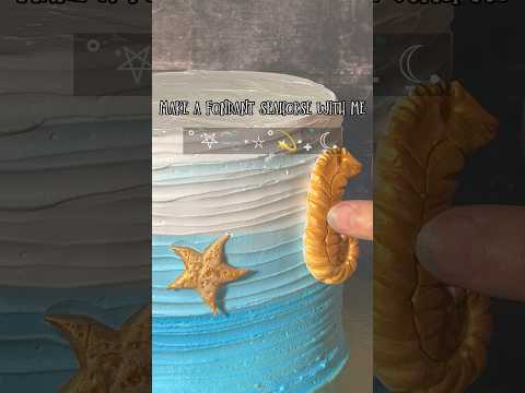 HOW TO MAKE FONDANT🧜🏻‍♀️🐬💦SEAHORSE|fondant seahorse|underwater cake #viral #trending #fondant