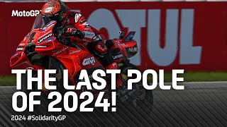 Bagnaia's most precious pole of the season! ⏱️| 2024 #SolidarityGP