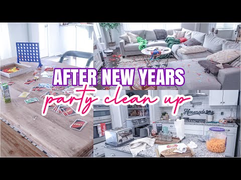 AFTER NEW YEARS CLEAN UP | AFTER PARTY CLEAN WITH ME | EXTREME CLEANING MOTIVATION 2023