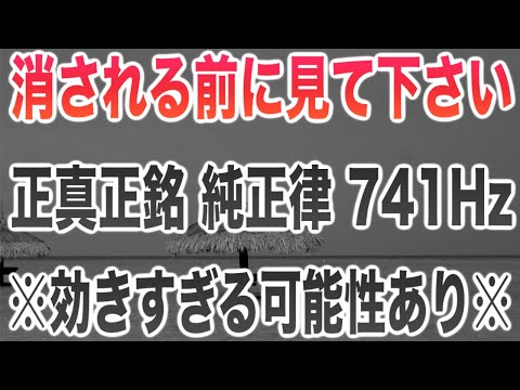 消される前に見て下さい。正真正銘純正律とソルフェジオ周波数741Hzを融合した奇跡のヒーリングBGMです。闇に気づかれ消される前に見て下さい。(@0343)