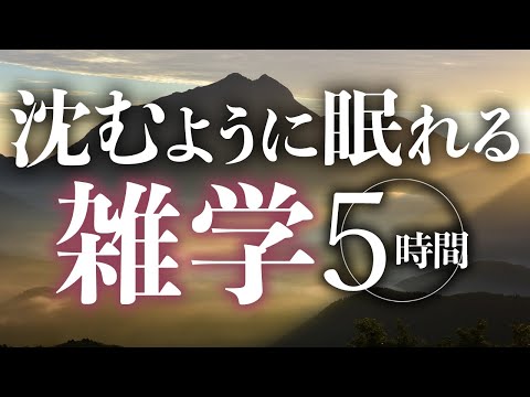 【睡眠導入】沈むように眠れる雑学5時間【合成音声】