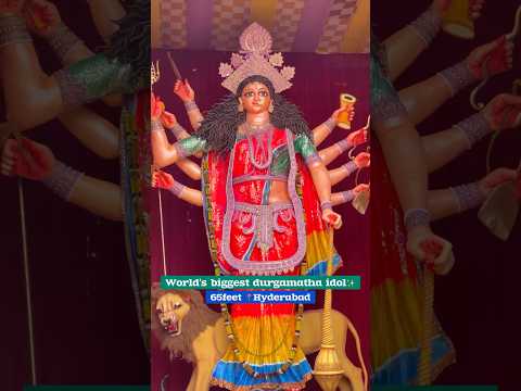 World’s biggest durga matha idol 😻 #hyderabad #durgamaa #dussehra #viralvideo #shorts #trending