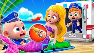 A Baby Was Born On The Beach | Pregnant Mom Care🤰 + Baby Police and More Nursery Rhymes & Kids Songs