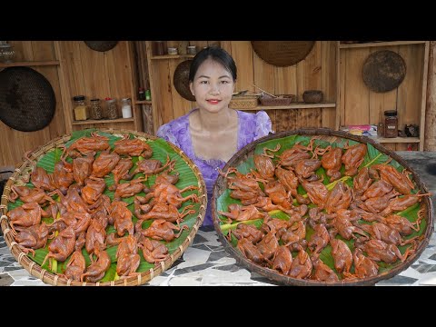 100 QUAILS - Quail fried in butter with crispy golden skin | Amazing cooking video