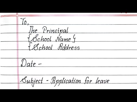 Application for Sick Leave || Application Writing in English|| Writeology TV