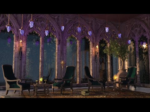 The Sorcerer's Cafe Ambience: Piano Music With Rain, Thunder and Crackling Fire Sounds