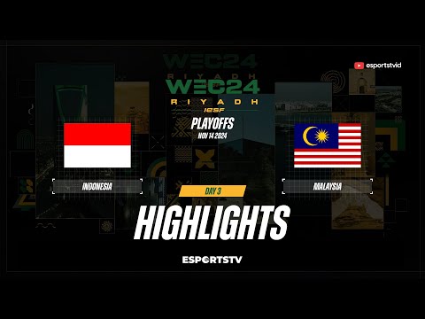 Indonesia vs Malaysia HIGHLIGHTS IESF World Esports Championship 2024 | IDN VS MAS ESPORTSTV