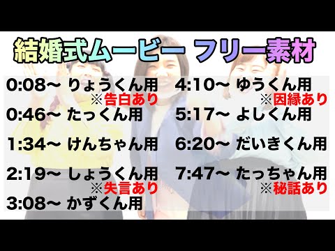 【結婚式ムービー新郎用】3時のヒロインの友達になったフリでご自由に使って下さい【フリー素材】