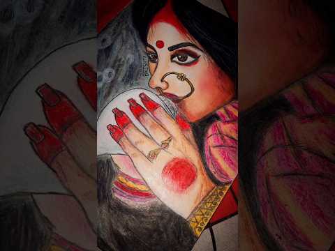 maa durga drawing ♥️ #shorts #durga #viral