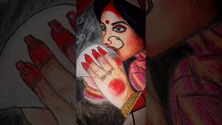 maa durga drawing ♥️ #shorts #durga #viral