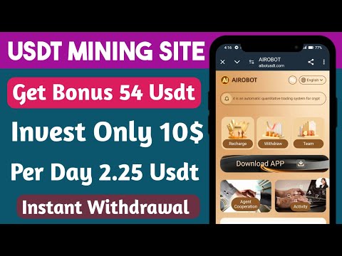 Airobot Mall | New Usdt Earning Site | Usdt Money Making Website | Free Usdt Mining | Usdt Earning