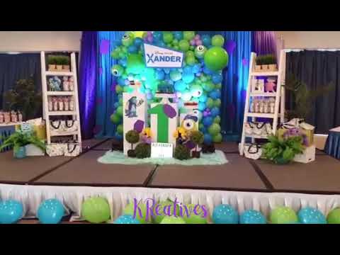 Monster Inc. Themed Party Setup l Balloon Wall