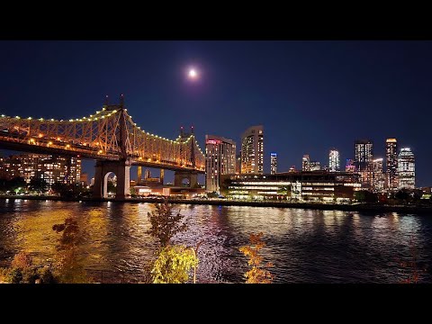 Breathtaking Supermoon Tonight! 🌕 October 2024 Last & Brightest Full Moon + Manhattan Evening Walk