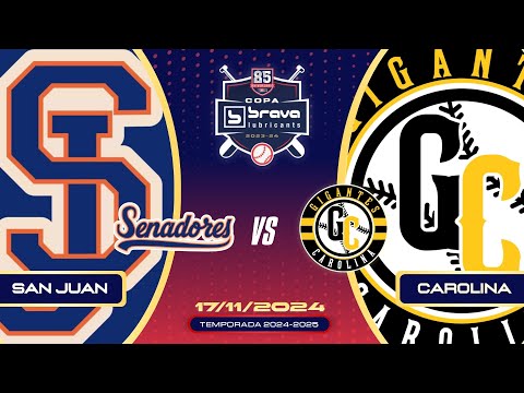 🎥Liga de Béisbol Profesional Roberto Clemente🇵🇷: Senadores de San Juan 🆚 Gigantes de Carolina⚾️