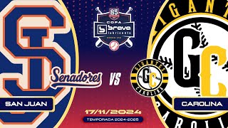 🎥Liga de Béisbol Profesional Roberto Clemente🇵🇷: Senadores de San Juan 🆚 Gigantes de Carolina⚾️