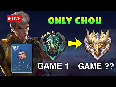 EPIC TO IMMORTAL ONLY CHOU LIVE !! DAY 2 - MLBB