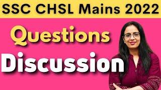 SSC CHSL Mains 2022 Answer Key Discussion | English | SSC CGL 2023 | English With Rani Ma'am