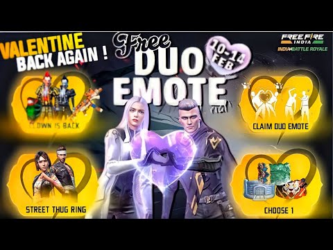 এই প্রথমবার Duo ইমোট সবাই ফ্রি পাবে😍 | Free Valentine Duo Emote | Free Fire New Event | FF New Event