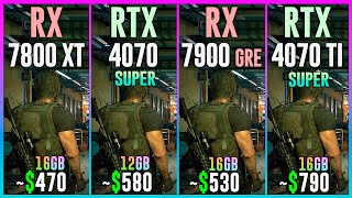 RX 7800 XT vs RTX 4070 SUPER vs RX 7900 GRE vs RTX 4070 TI SUPER - Test in 25 Games