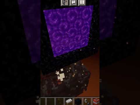 Lighting a nether portal with a bed #shorts