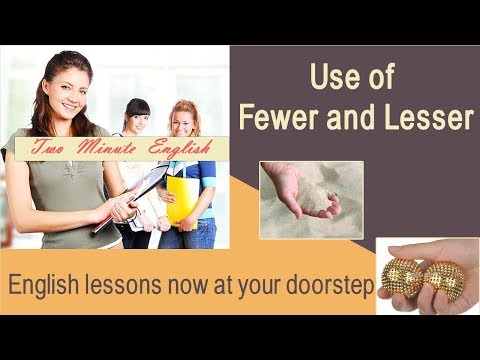 Use of Fewer and Lesser - Learning English Grammar Videos - Commonly Confused Words