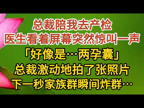 《大叔，我懷孕了》第05集：总裁陪我去产检，医生看着屏幕突然惊叫一声，「好像是…两孕囊」，总裁激动地拍了张照片，下一秒家族群瞬间炸群…… #戀愛#婚姻#情感 #愛情#甜寵#故事#小說#霸總