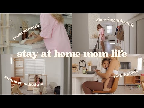 summer schedule, cleaning routine, everything from scratch + more || SAHM vlog