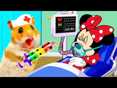 Oh No, Minnie Got Sick! Doctor Hamster HamHam Pretend Check Up | Life Of Pets HamHam