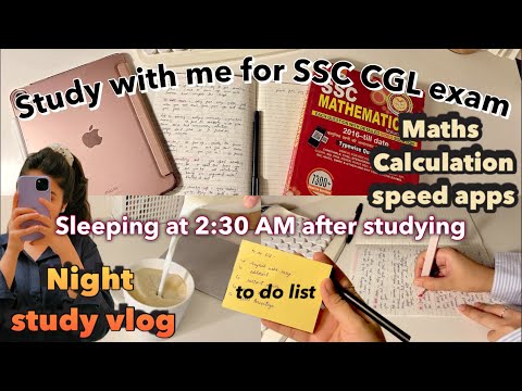 SSC CGL night Study vlog 📓☕️| Cgl 2024 target|a day in life of ssc aspirant #cgl #studyvlog #ssc