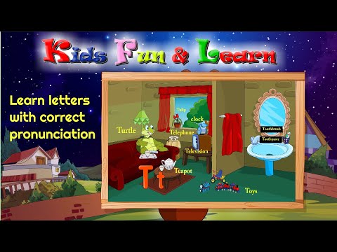 Learn Alphabet-T  with Words #cartoon #alphabet #abcd #growskills #education #baby #english