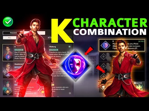 K Character Combination 2024 | Best character combination for K | BR rank combination