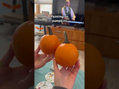 Painting on pumpkins 🎃 #youtubeshorts #art #halloween