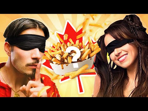 Blind Guess The Canadian Food Challenge! ft bbno$, Pokimane