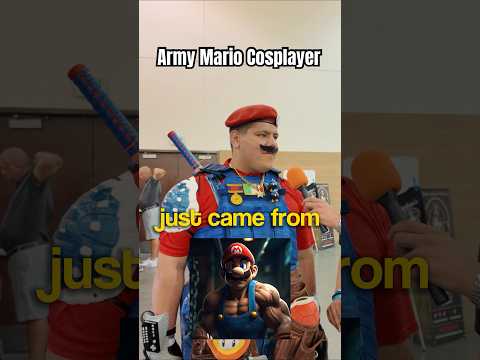 INTERVIEWING ARMY MARIO COSPLAYER #cosplay #mario #mariocosplay