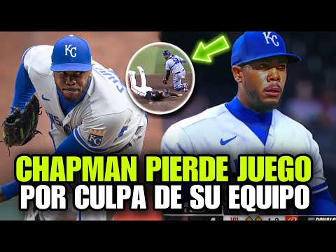 AROLDIS CHAPMAN PIERDE JUEGO POR ERROR Y MALA DEFENSA DE SU EQUIPO, ROYALS VS DIAMONDBACKS- MLB