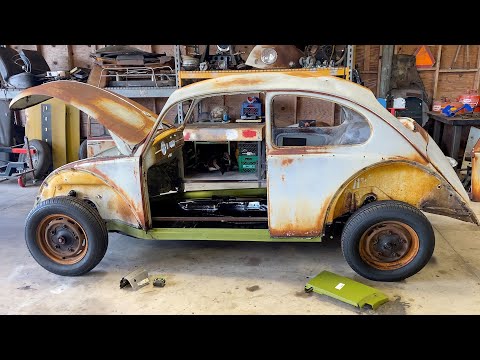 1965 VW Beetle Restoration - Metal Welding! Hinge Pillar Install