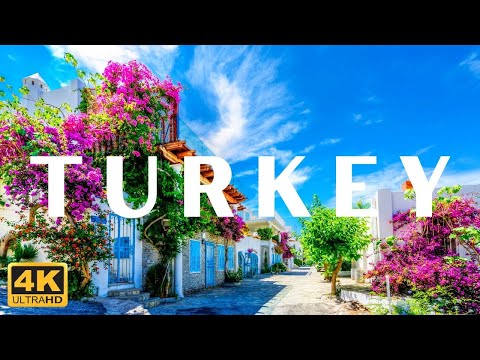 Travel Turkey [ 4k ] UHD HDR 60Fps.Scenic View Of Istanbul, Turkey With Calm Music And Drone View