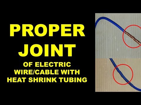 Joint of Electric Wire  with Heat Shrink Tubing