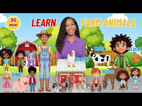 Learn Farm Animals | Learning with Ms Houston| Kid Songs + Nursery Rhymes