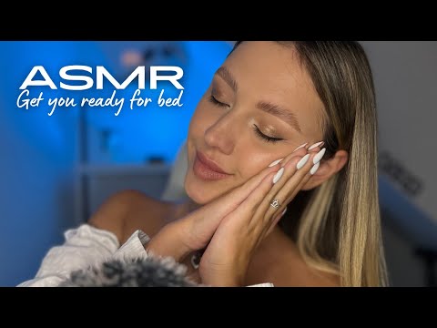 ASMR | Let me get you ready for bed 🛌😴 | Personal attention (skin care, hairbrushing,head massage)