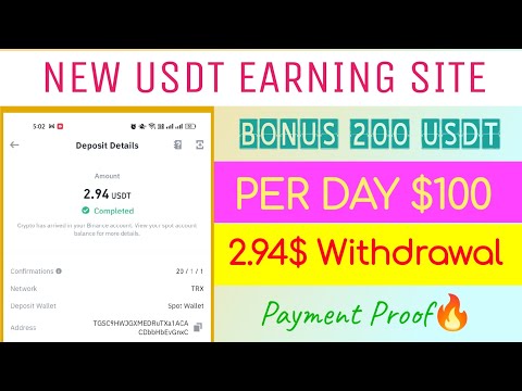 Usdt Earning Site Today | Per Click 10-100$ | New USDT Investment Site | Usdt Income