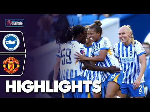 Parris and Clinton on Target | Brighton v Manchester United Highlights | Barclays WSL 2024-25