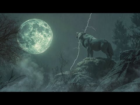 Wolf Howling in the Middle of the Night | Horror Sounds on Halloween Night