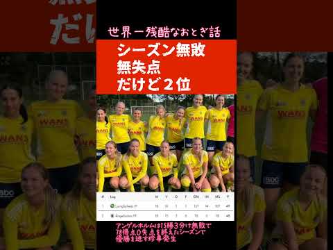 【世界一残酷なおとぎ話】 サッカーであったシーズン無敗無失点で優勝を逃す#サッカー#女子サッカー#フットボール