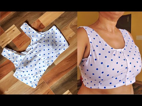 36 Size Front Hook Cotton Blouse Cutting and Stitching | ब्लाउज कटिंग