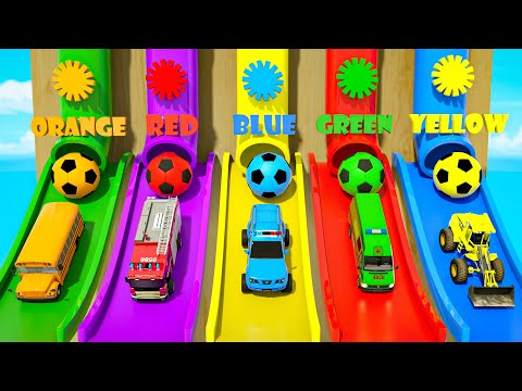 Wheels on the Bus - Baby songs - Colorful soccer balls - Baby Nursery Rhymes & Kids Songs