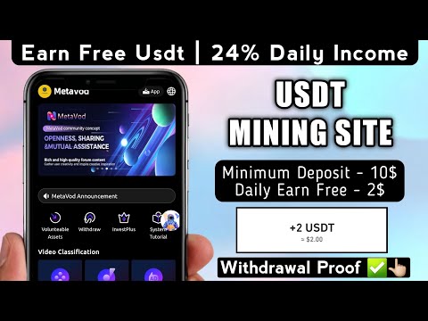 New Usdt Mining Site | usdt earning site | trx usdt mining app | Cloud Mining | usdt investment site