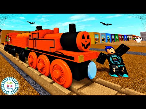 Playing Thomas and Friends Wooden Railway Crashes Halloween on Roblox